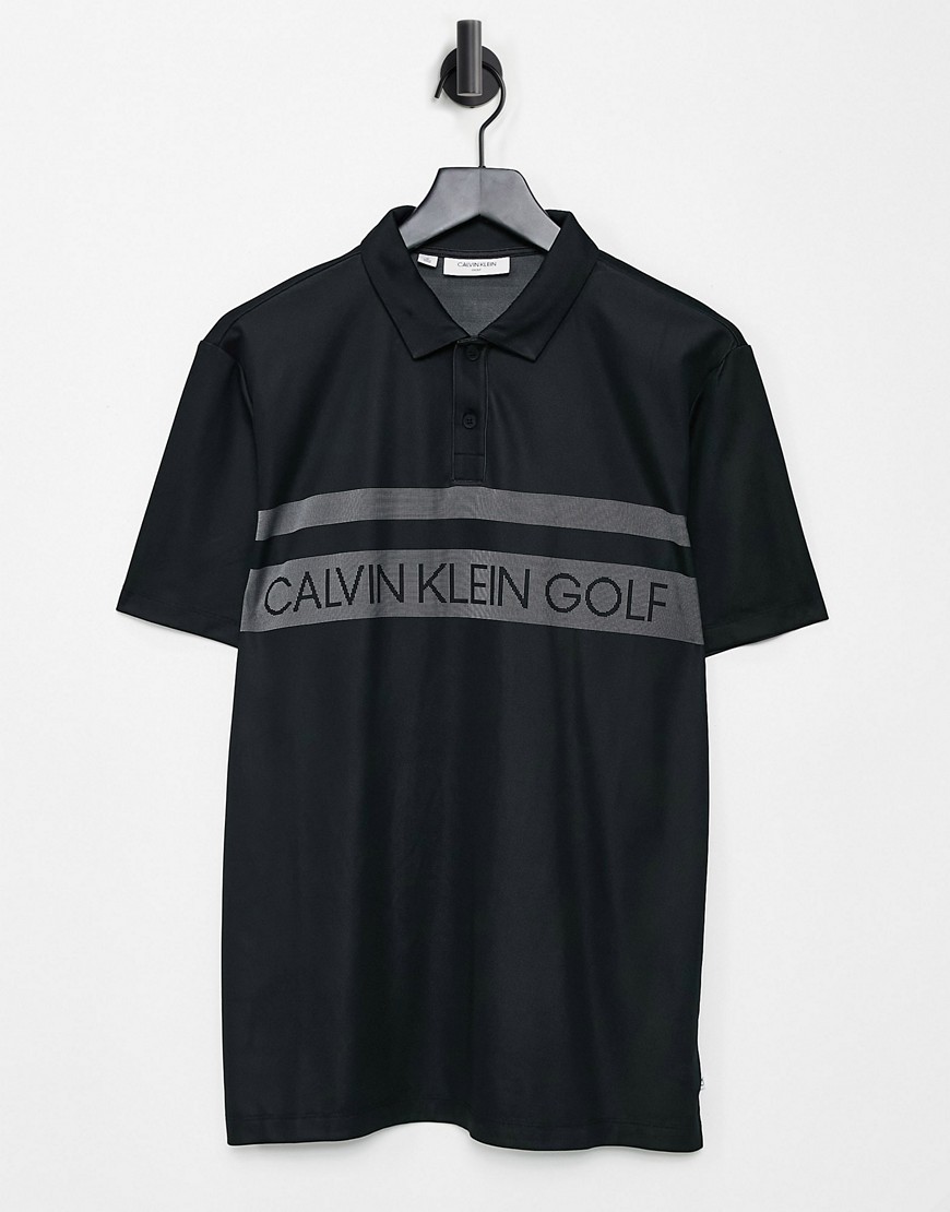 Calvin Klein - Golf Teton - Sort poloskjorte med logo