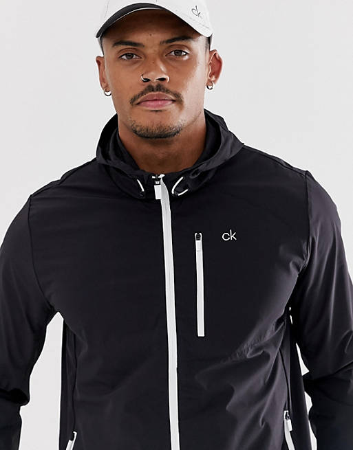 Calvin Klein Golf ultra lite jacket in black | ASOS