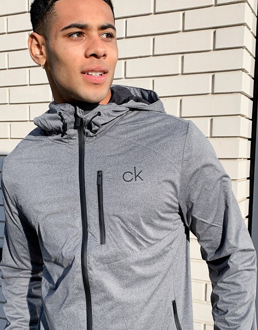 Calvin Klein Golf Ultron hooded jacket in grey