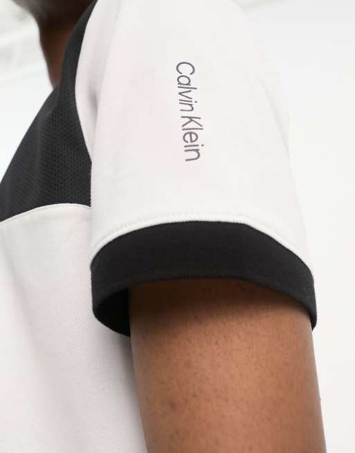 Calvin Klein Mens Whitman Zipped Polo Shirt - Golfonline