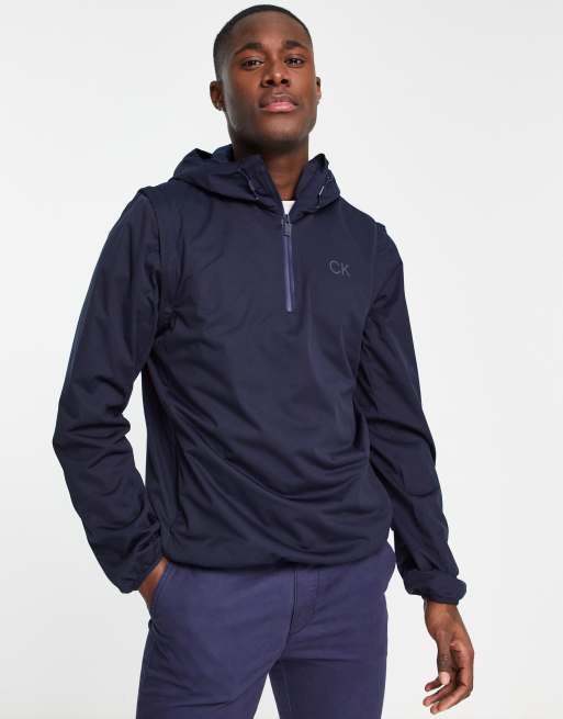 Calvin Klein Golf - Windjack met afritsbare mouwen in marineblauw