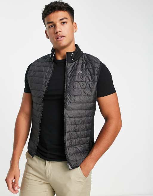 Calvin Klein Golf Wrangell padded vest in black ASOS