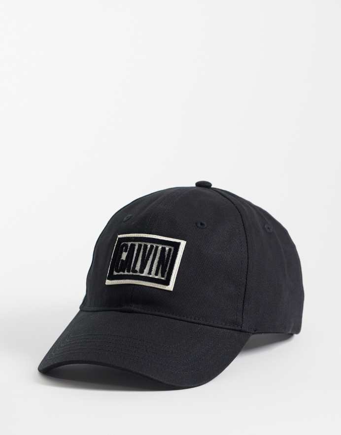 Calvin Klein gorra con logo grande centrado en la parte delantera en gris