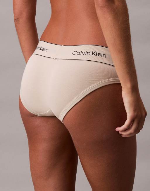 Calvin Klein – Grå, traditionella trosor i bomull, 3 av 4