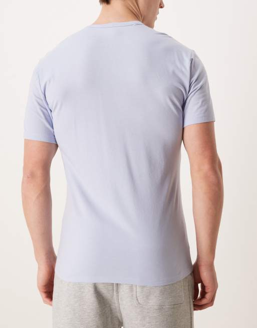 Calvin Klein – Grå/vita/ljusblå t-shirts med korta ärmar, 3-pack, 4 av 5