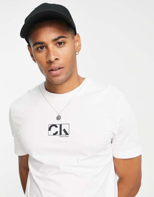 Calvin klein box logo tee on sale