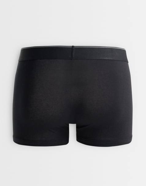 Calvin Klein Graphic Monogram 3 pack cotton trunks in pink/grey/black