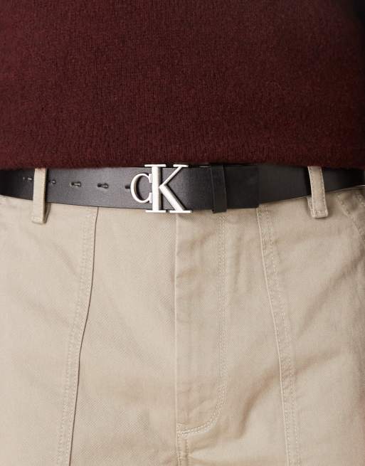Calvin Klein – Gürtel-Geschenkset in Schwarz und Silber mit austauschbarer Schnalle, 2 von 3