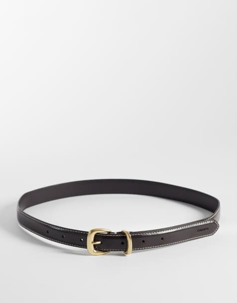 Calvin Klein – Gürtel in Schwarz mit Kontrastdesign, 25 mm - view 1