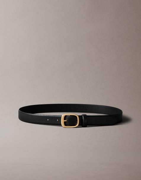 Calvin Klein – Gürtel mit breiter Schnalle in Schwarz - view 1