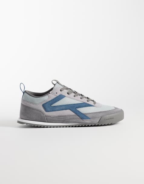 Calvin Klein - Hardloopschoenen in grijs en marineblauw - view 1