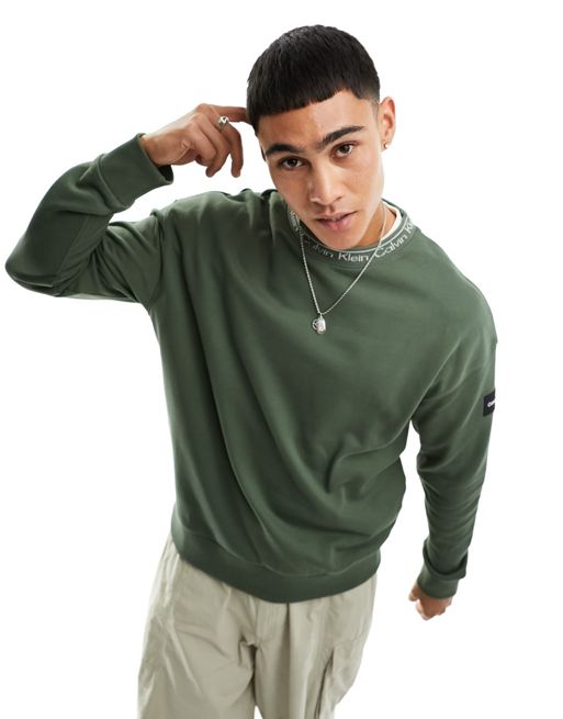 Calvin Klein - Hardlopen - Comfortabel sweatshirt met logo in groen