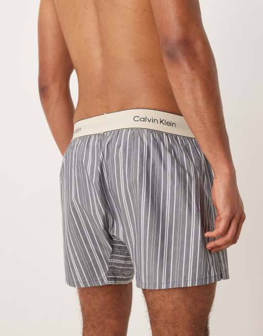 Calvin Klein – Heritage – Boxershorts aus Baumwolle mit blauen Streifen , 3 von 3