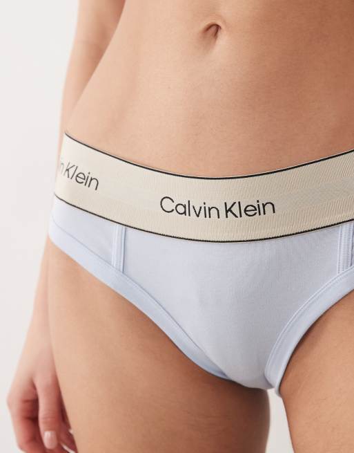 Calvin Klein Heritage Cotton bikini briefs in light blue, 2 of 4