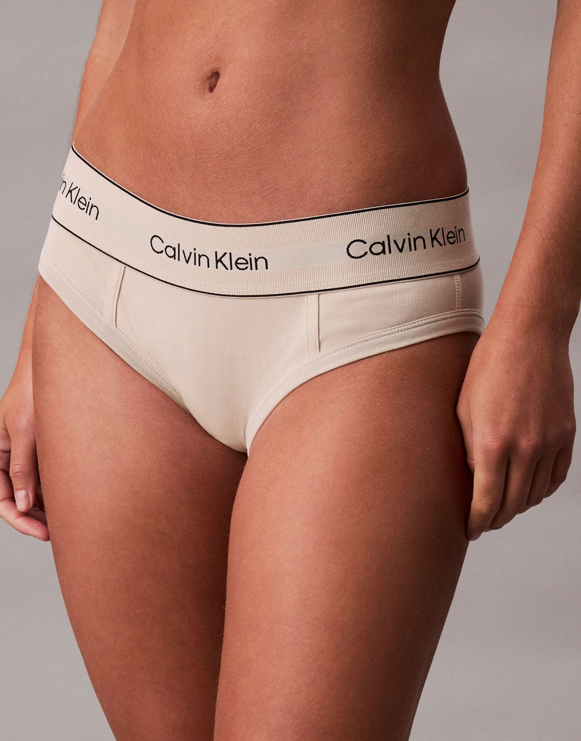 calvin klein heritage cotton bikini briefs in oyster
