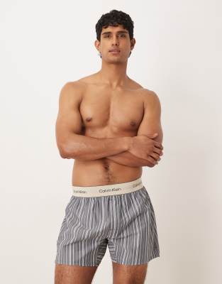 Calvin Klein Heritage Cotton Boxers In Gray