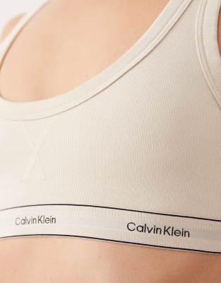 Calvin Klein Heritage Cotton Bralet In White