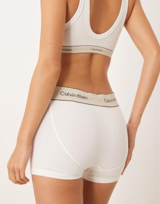 Calvin Klein Heritage Cotton Girl Boxer In White