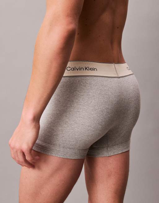 Calvin Klein - Heritage Cotton - Lot de 3 boxers - Blanc/gris/huître, 3 de 3
