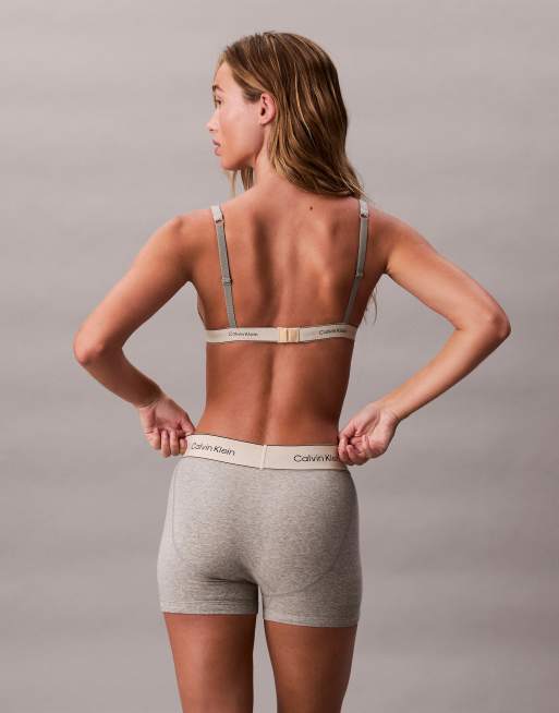Calvin Klein - Heritage Cotton - Meisjes boxershort in lichtgrijs, 3 van 3