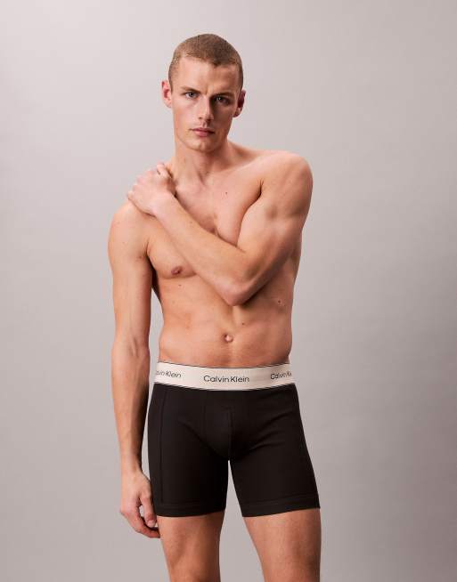 Calvin Klein - Heritage Cotton - Set van 3 slips in zwart met contrasterende tailleband, 2 van 3