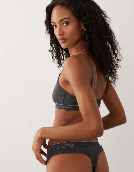 Calvin Klein - Heritage Cotton - String - Anthracite, 4 de 4