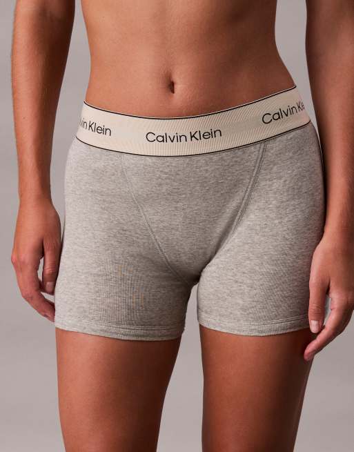 Calvin Klein – Heritage – Gråmelerade boxershorts i bomull