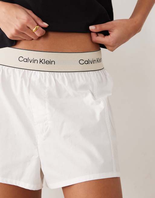 Calvin Klein - Heritage - Klassiske shorts i bomuld med logo på linningen, 5 af 5