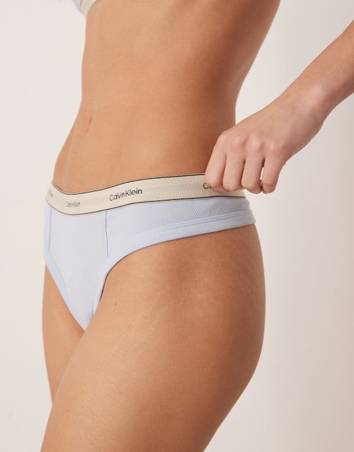Calvin Klein - Heritage - Lyseblå G-streng i bomuld, 4 af 4