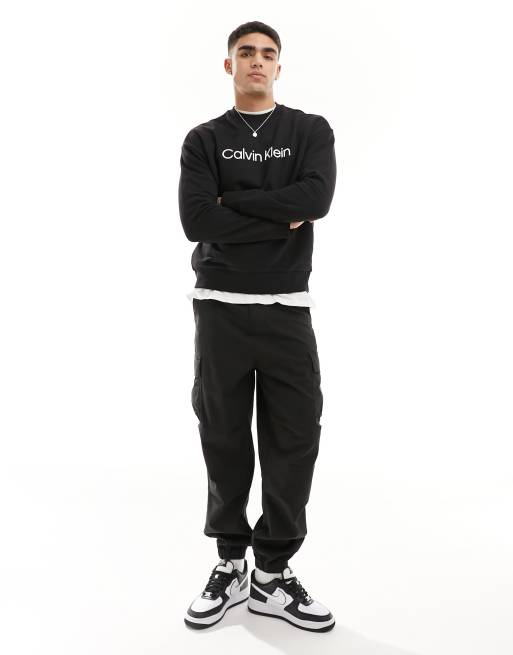 Calvin Klein - Hero - Comfortabel sweatshirt met logo in zwart, 2 van 4