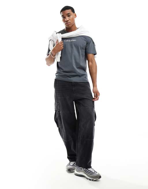 Calvin Klein - Hero - Comfortabel T-shirt met logo in grijs, 4 van 4