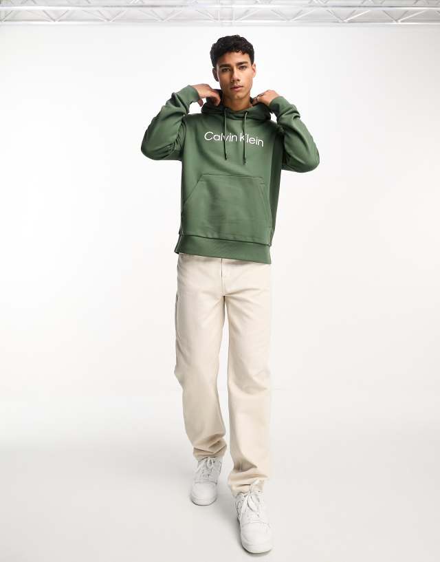 Calvin Klein - hero logo comfort hoodie in khaki