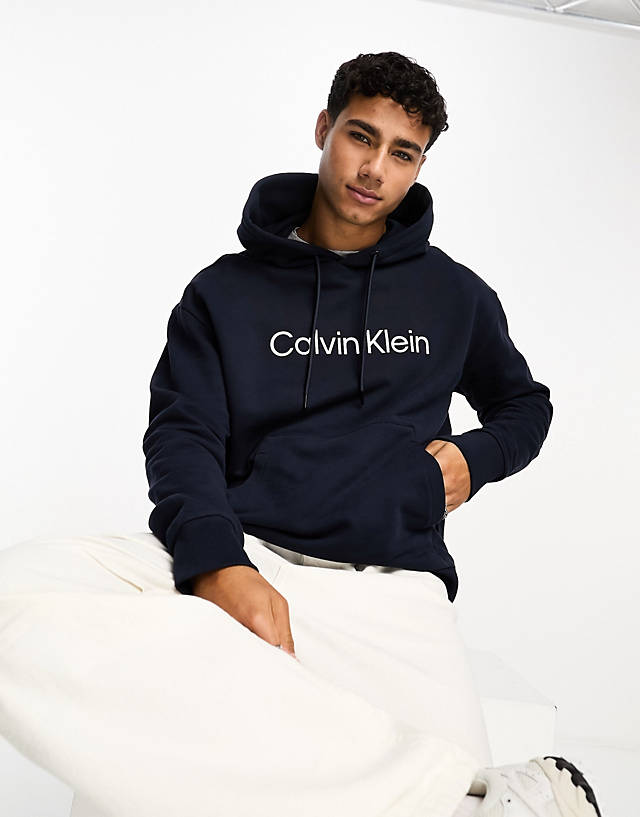 Calvin Klein - hero logo comfort hoodie in navy