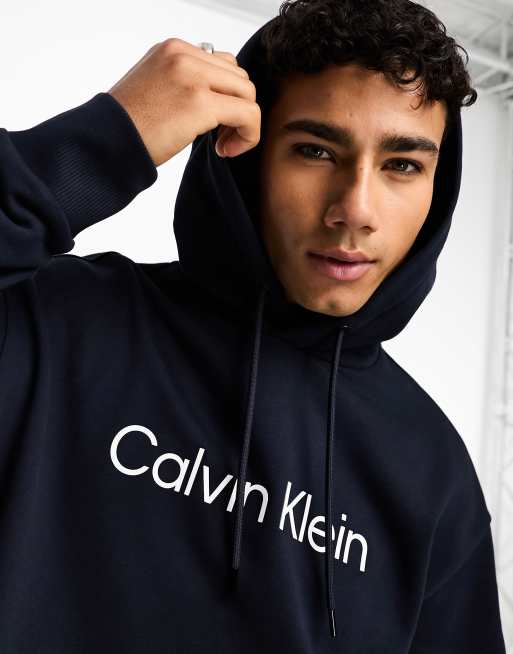 Calvin Klein hero logo comfort hoodie in cream, CdsprovidenciaShops