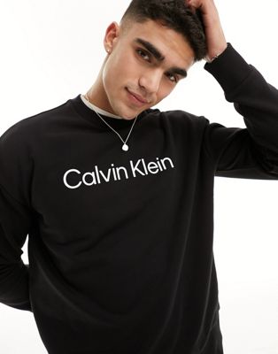 Calvin Klein hero logo comfort sweatshirt in black