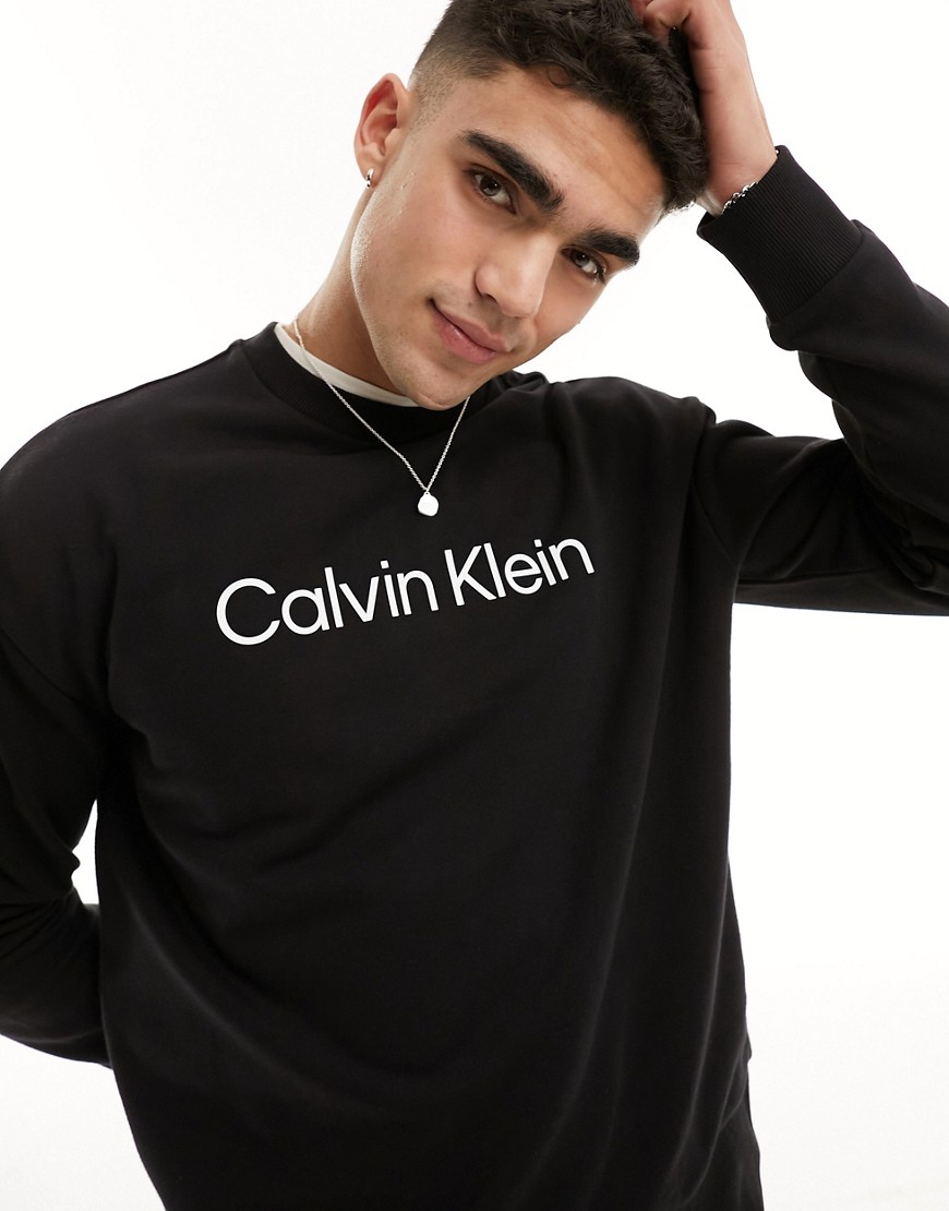 Calvin Klein hero logo comfort sweatshirt in black