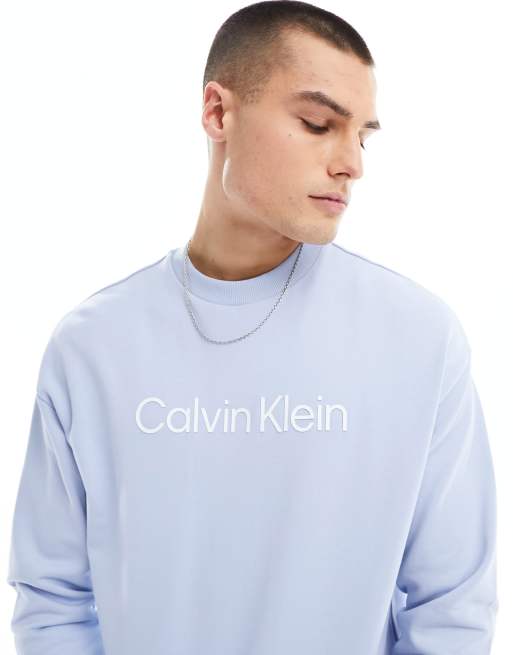 Calvin Klein Hero logo comfort sweatshirt in blue