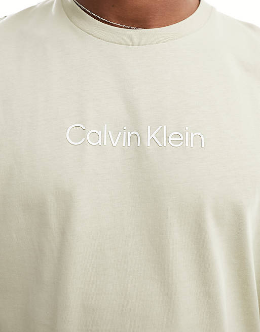 Calvin Klein hero logo ASOS cream t-shirt | in comfort