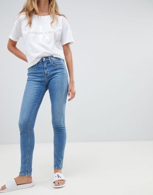 calvin klein jeans high rise skinny