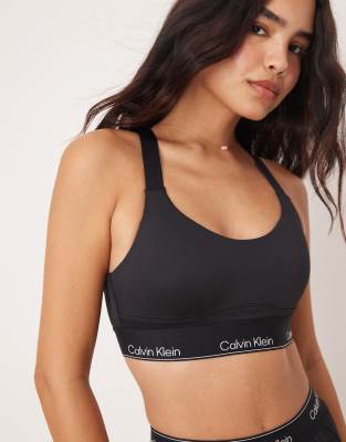 Calvin Klein high support sports bra in black beauty