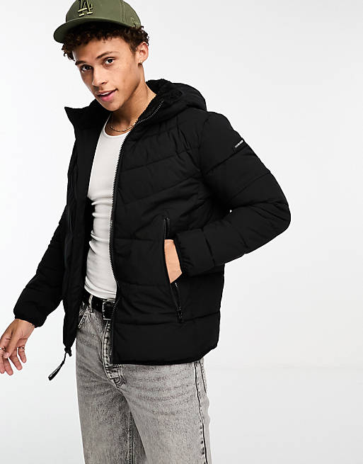 Calvin Klein hooded jacket in black | ASOS