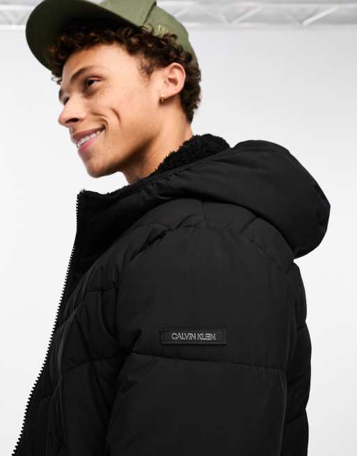 Calvin Klein hooded jacket in black ASOS