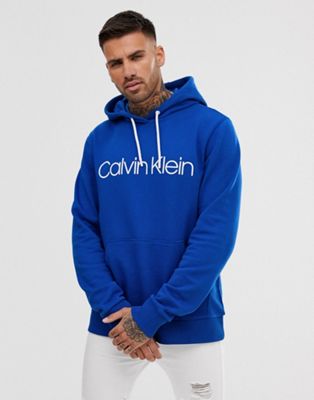 Calvin Klein -Hoodie met groot logo in felblauw