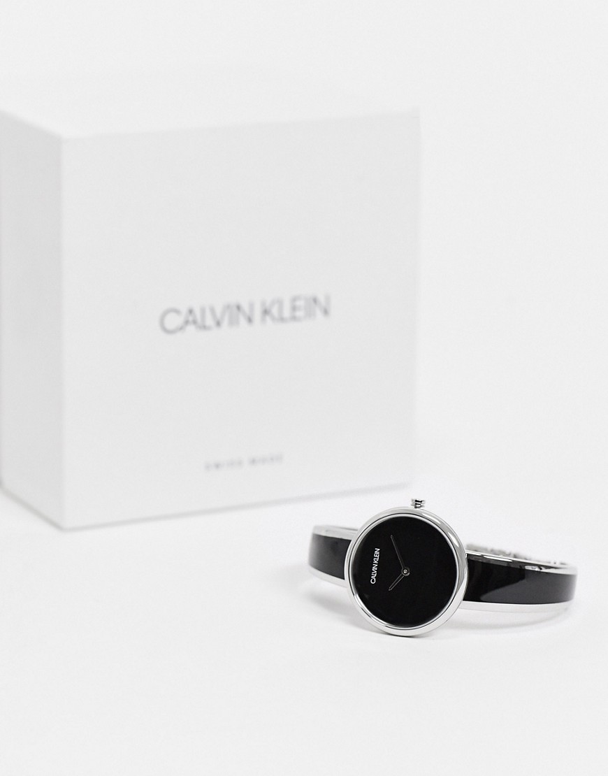 Calvin Klein - Horloge met bandje in zwart en zilver