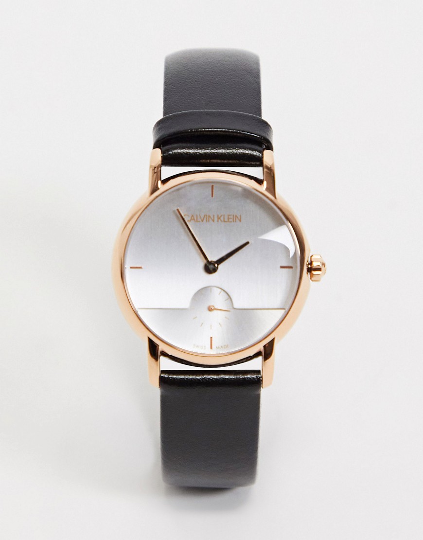 Calvin Klein - Horloge met kleine wijzerplaat-Bruin