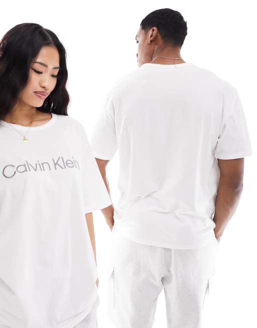 Calvin Klein Hvid nat T shirt i bomuld