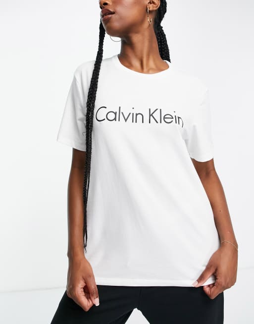 Calvin Klein - Hvid T-shirt med logo i bomuld, 2 af 4
