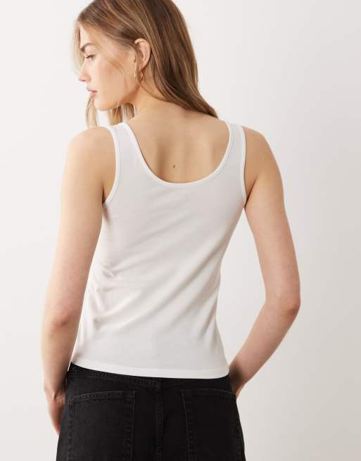 Calvin Klein - Hvid tanktop med monogramlogo, 4 af 4