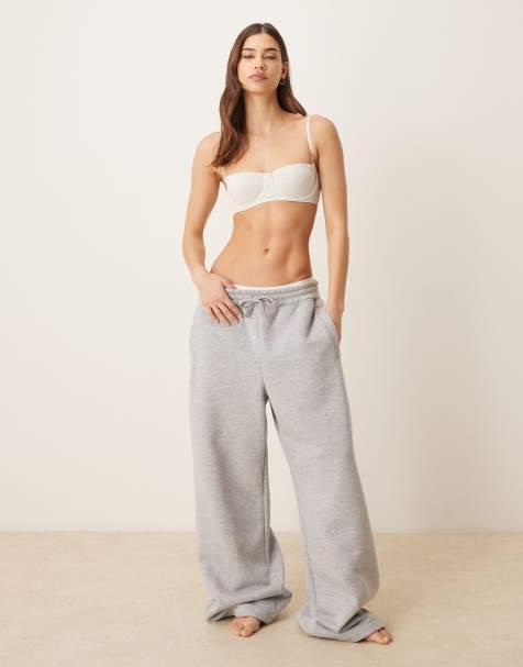 Calvin Klein - Hvidt sæt i bomuldsmodal med balconette-BH og bikinitrusser med signaturlogo - view 1