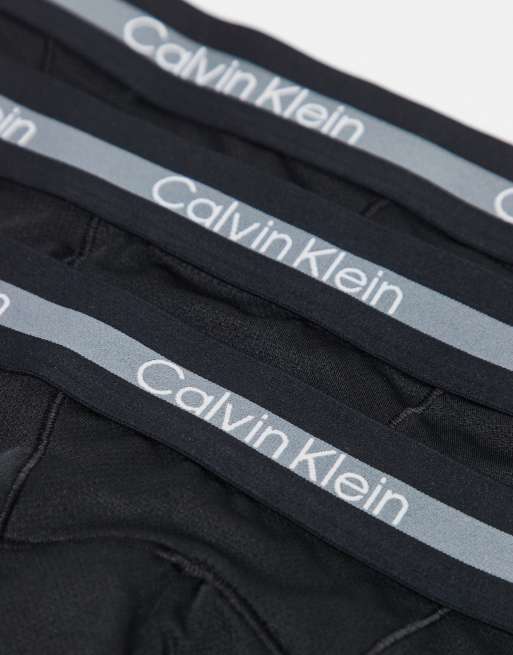 Calvin Klein – Icon Active – 3er-Set Unterhosen in Schwarz, 2 von 3